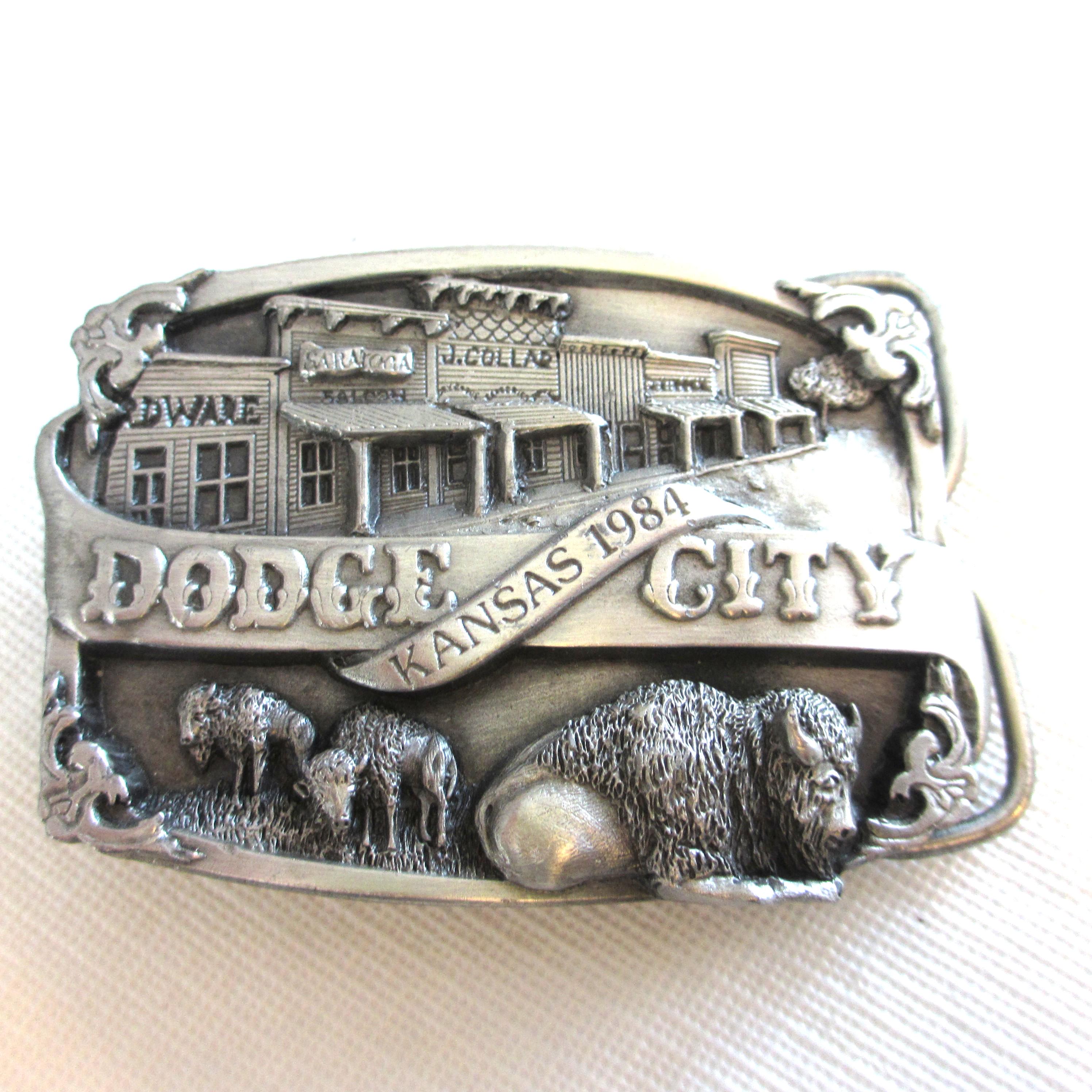 Vintage Dodge City Days Kansas Cowboy Capital 1994 Belt Buckle Limited Edition Dodge City Days Kansas Western Cowboy Award Design Medals  main image 4
