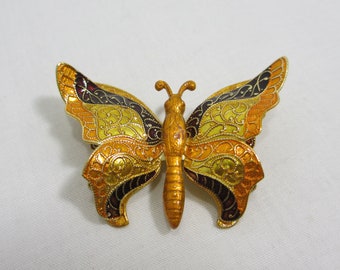 Vintage Aluminum Germany Butterfly Pin / Brooch