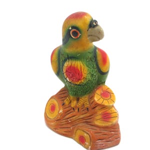 Vintage Chalk Ware Parrot Bank