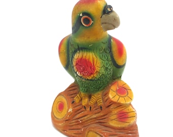 Vintage Chalk Ware Parrot Bank