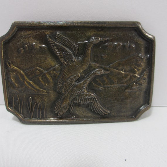 Boucle De Ceinture Indiana Metal Craft - Canard En Vol - 1979 - Thème Animal