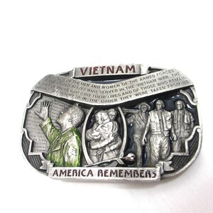 Vintage Vietnam Commemorating Belt Buckle