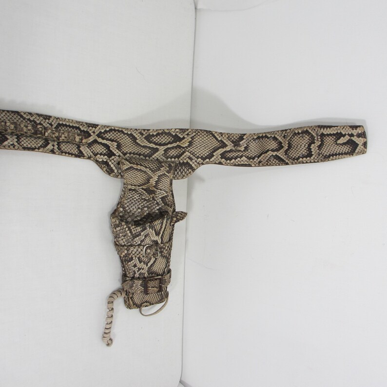 Vintage Western Holster Gun Belt Rattle Snake Etsy
