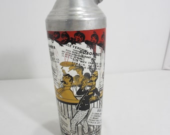 Vintage Retro Glass Barware Cocktail Drink Mixer Shaker