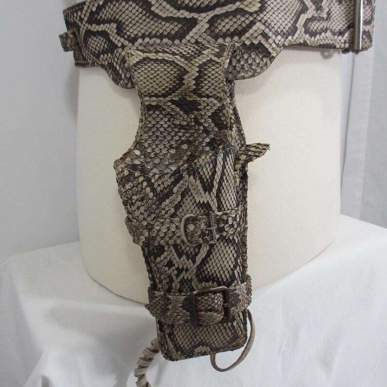 Vintage Western Holster Gun Belt Rattle Snake Etsy