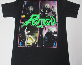 Vintage 1988 Poison Concert T-shirt - Etsy