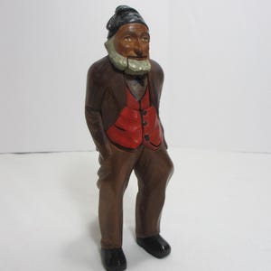 Vintage Black Forest Hand Carved Wooden Old Man Nutcracker