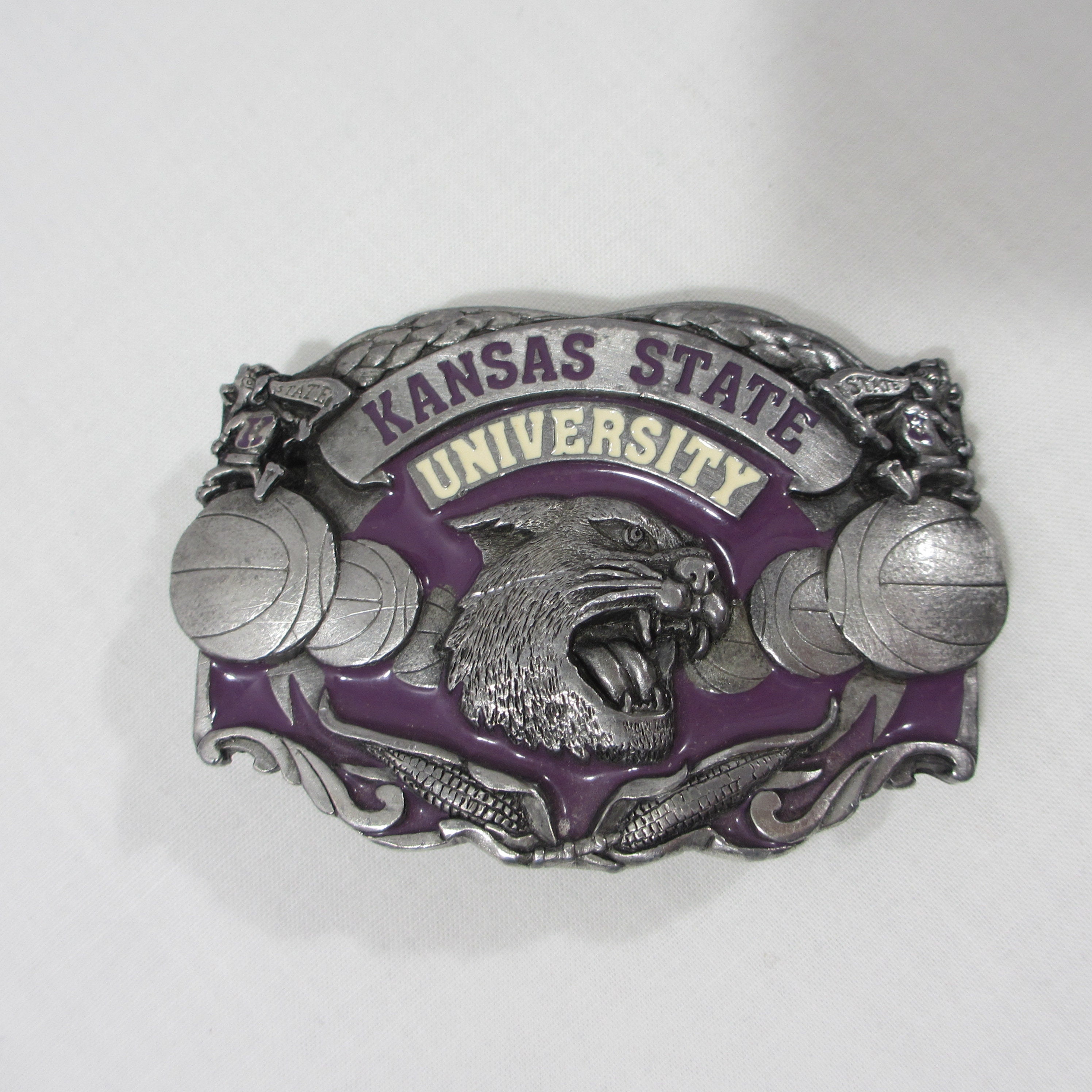 Vintage Kansas State University 1989 Belt Buckle Australia