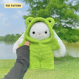 Bunny Crochet Amigurumi Pattern | Pajama Bunny with 9 Costumes | Instant Download PDF