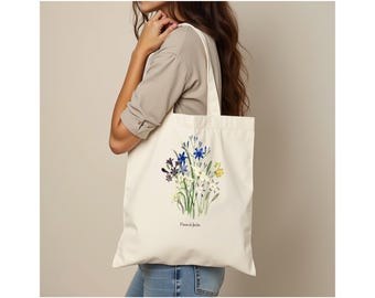 Tote Bag - Sierra Florals, Lightweight Canvas Tote, 15