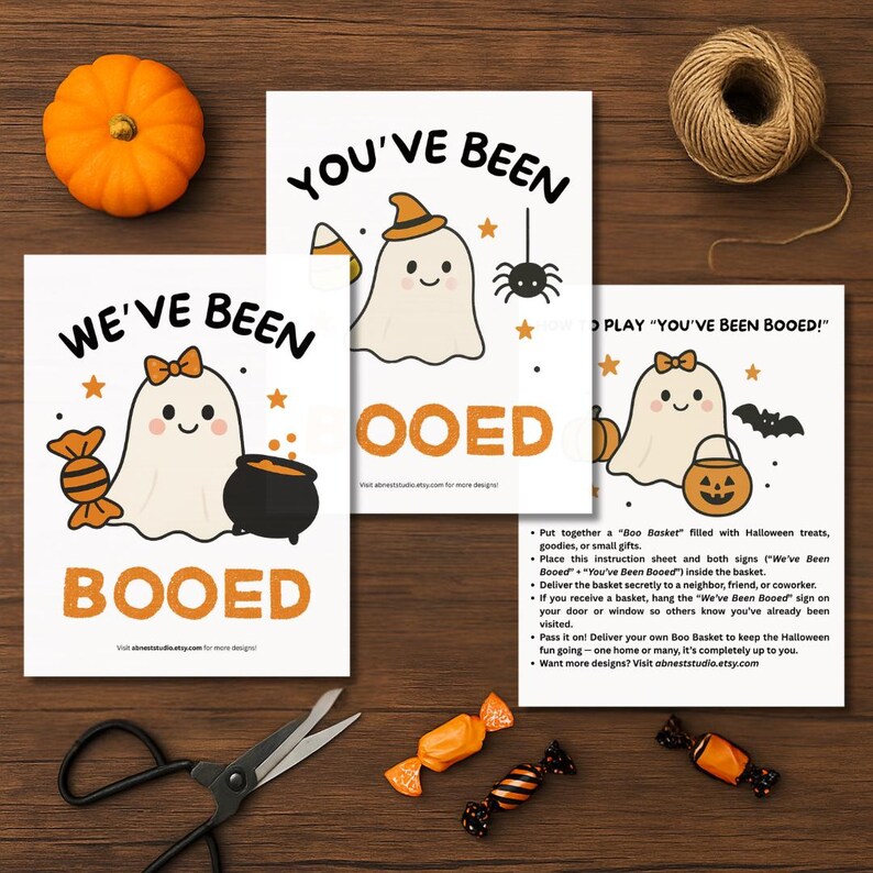 Printable Halloween Boo Basket Bundle: Signs and Instructions (PDF) - Etsy