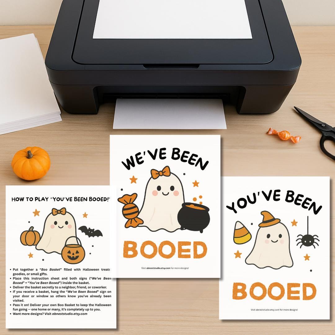 Printable Halloween Boo Basket Bundle: Signs and Instructions (PDF) - Etsy