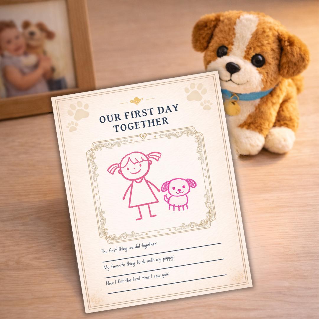 Puppy Adoption Kit Printable, Plush Stuffed Animal Certificate, Kids ...