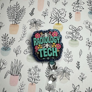 Bobine de badge de technologie de radiologie - porte-badge médical RT - cadeau de technologue en radiologie - badge de technologie de radiologie - cadeau d&#39;imagerie médicale