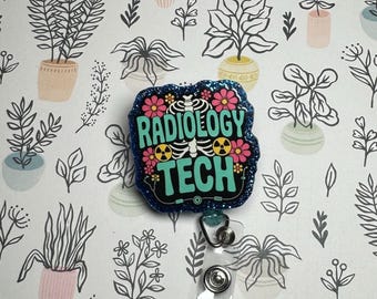 Radiology Tech Badge Reel - RT Medical Badge Holder - Radiologic Technologist Gift - X-Ray Tech Badge - Medical Imaging Gift