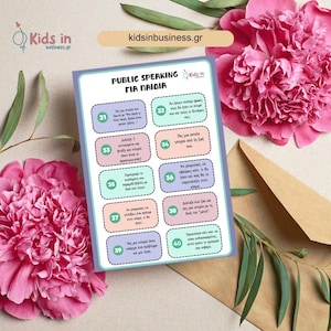 Educational board game for children – Public speaking and communication skills practice through fun, interactive challenges.