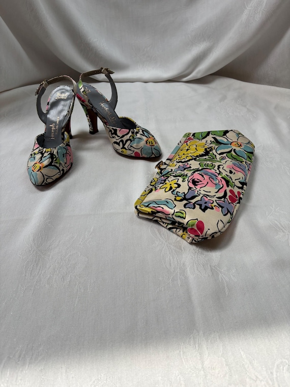 Vintage heels and matching clutch  handbag from 1… - image 3