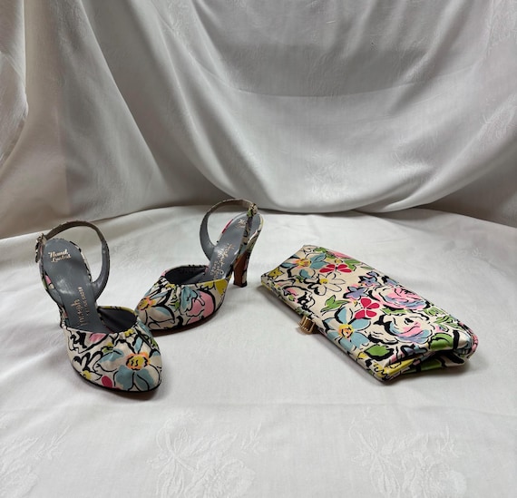 Vintage heels and matching clutch  handbag from 1… - image 2