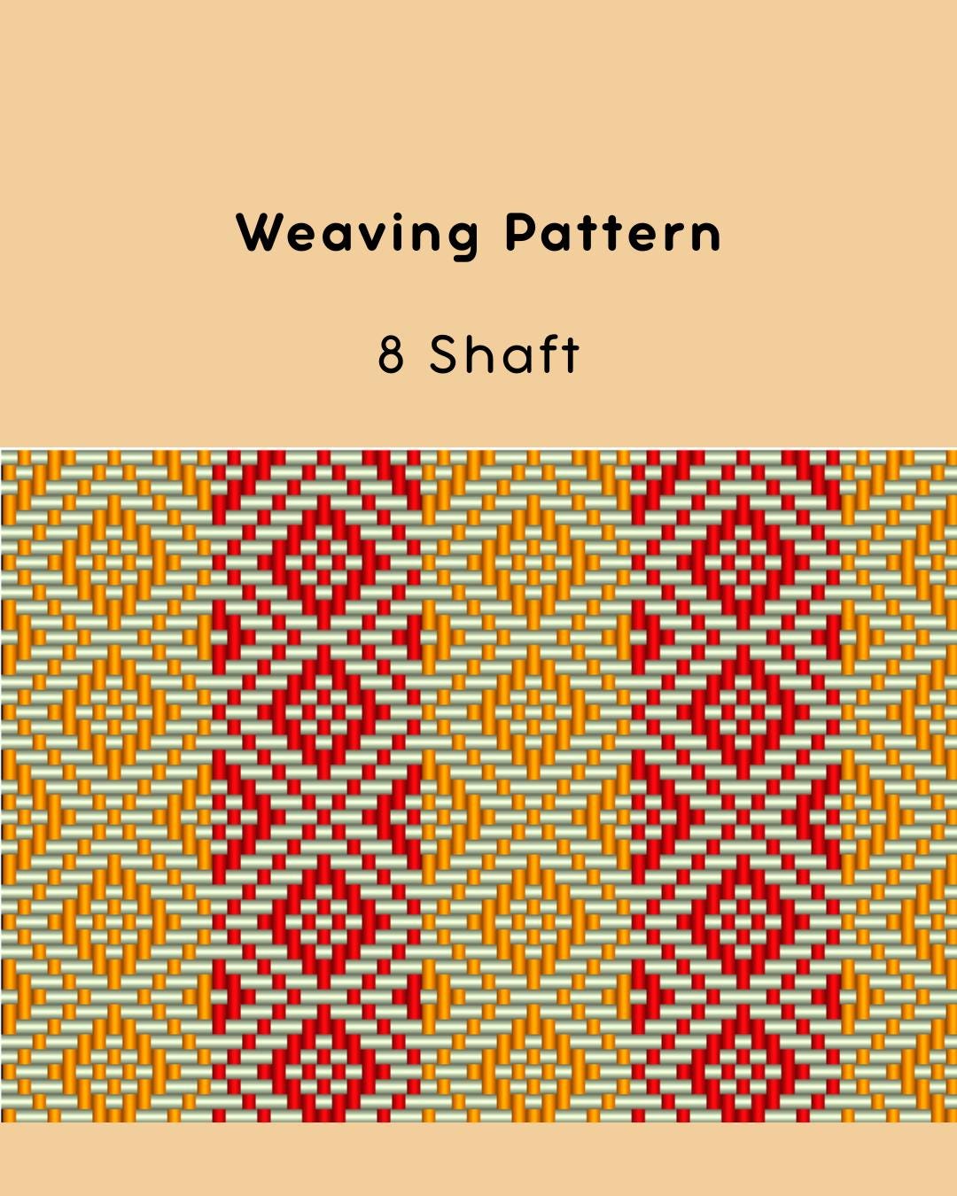 8 Shaft Diamond Weaving Pattern – Geometric Loom Design – Modern ...