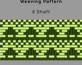 8 Schäftiges Schildkröten Webmuster - Kleine Schildkröte Muster - Anfängerfreundliches Webmuster, digitaler Download