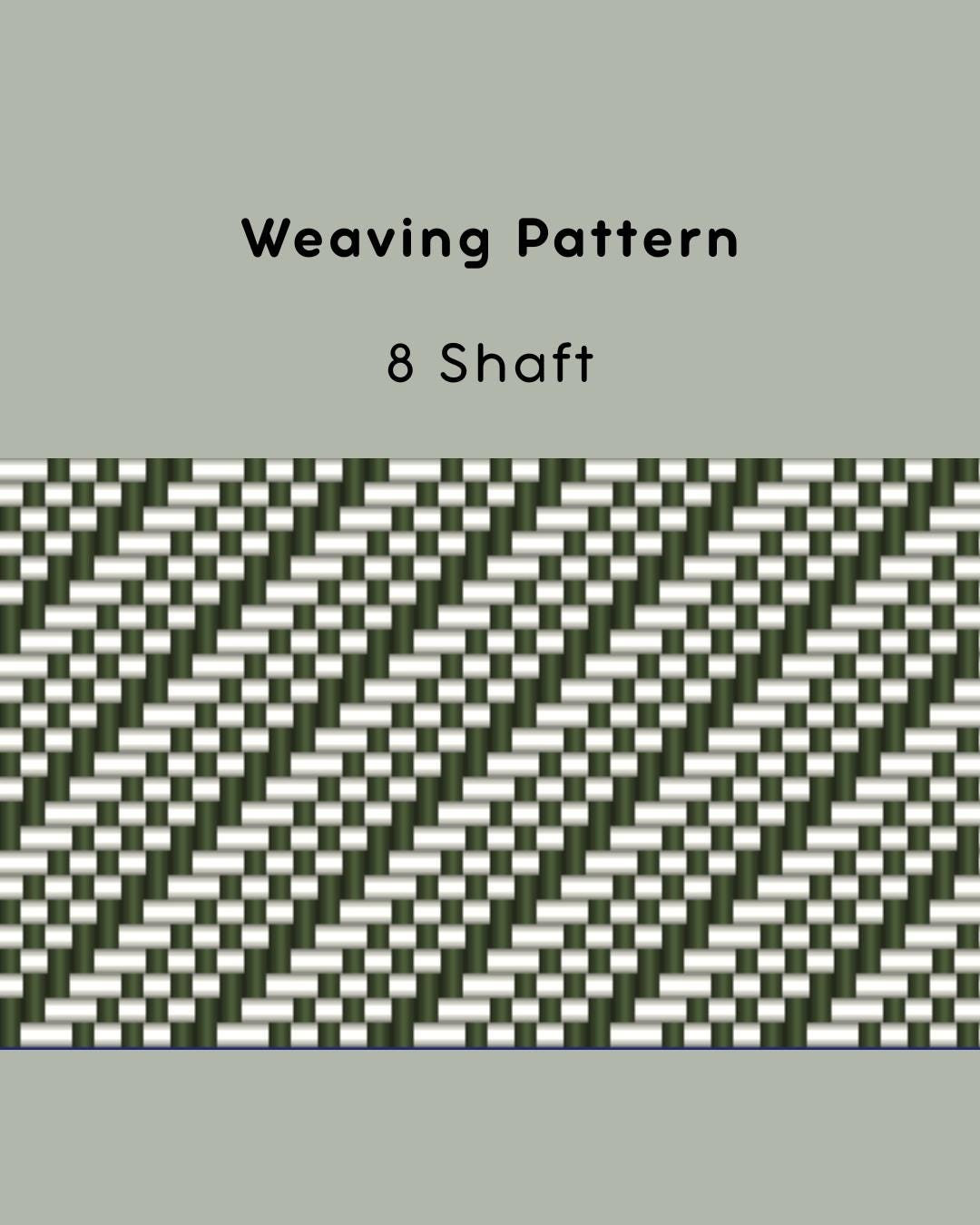 8 Shaft Diagonal Weaving Pattern – Geometric Loom Pattern – Modern ...