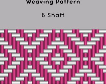 8シャフト織りパターンPDF – 初心者向け織機製図 – 即時ダウンロード