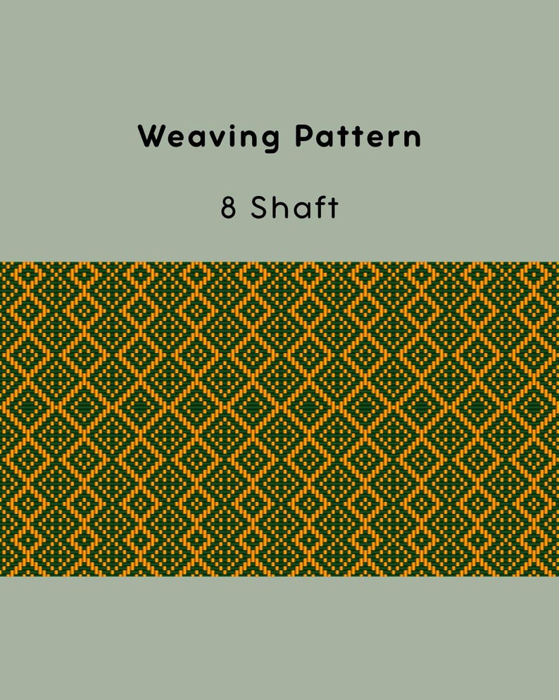 8 Shaft Complex Checkered Weaving Pattern – Geometric Plaid Loom Design ...