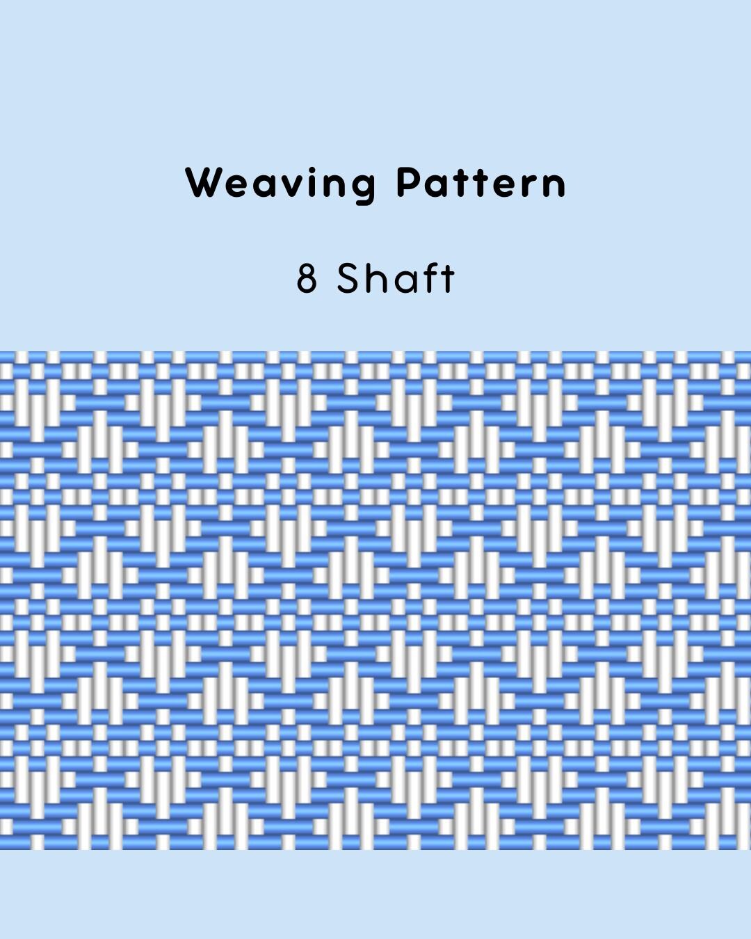 8 Shaft Blue and White Heart Weaving Pattern – Cute Heart Pixel Pattern ...