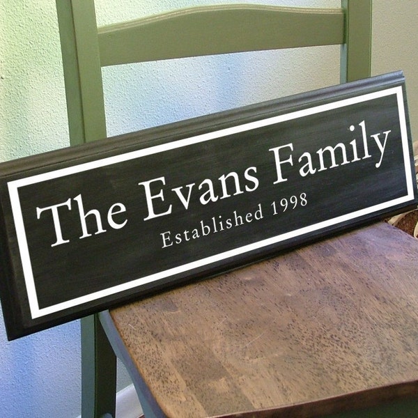 The Traditionalist - Custom Personalized Family Name Wood Sign