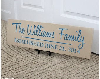 Family Established Name Sign Plaque Custom Personalized Wood: The School Teacher