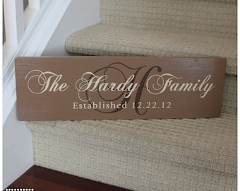 Personalized Family Name Sign Plaque Custom Wood: The Courtier