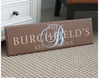 Family Name Established Sign Plaque Custom Personalized Wood: The Sophisticate