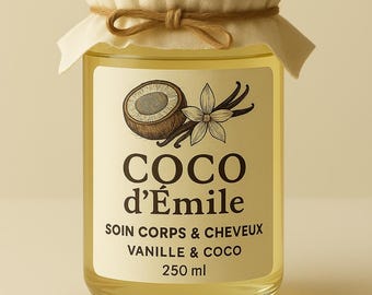 Aceite de coco y vainilla