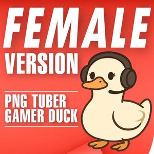 ゲーマーダック PNGTuberモデル（女性バージョン）：Twitch、YouTubeストリーム（デジタルダウンロード）