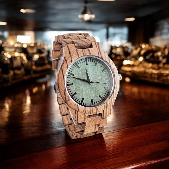 Reloj de madera personalizado para hombre Reloj grabado