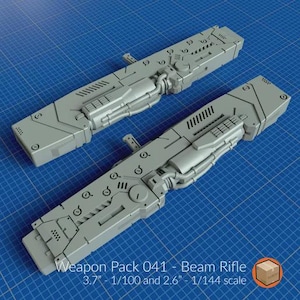 3D Printed Beam Rifle for Gunpla | 1/100 & 1/144 Scale Mecha Weapon Accessory | Sci-Fi Custom Armament for Model Kits