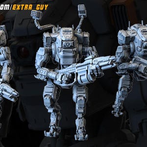 BT-7274 | 3D Printed Mecha Model Kit | 75 mm Preposed & 100 mm Posable | Unpainted Resin | Titanfall-Inspired Titan