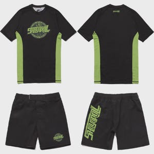 Shoyoroll 95 Competitor New BJJ Rash Guard & MMA Fighting Short Set New No-Gi Jiujitsu Training Gear Fits for Grappling Wear Competition Kit