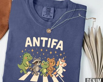 Comfort Colors®ANTIFA: Inflatable Costume Portland Frog shirt, Abolish ICE Anti Fascism Protest Tee