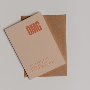 Carte de naissance moderne | « Oh mon Dieu » | À la naissance d'une personne préférée | Appréciatif et clair