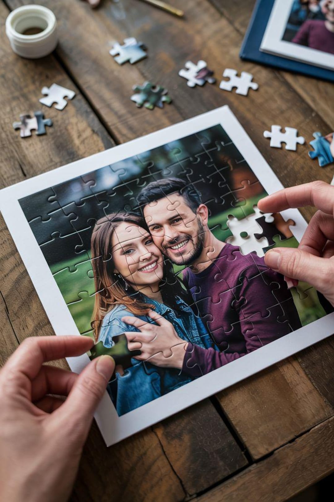 Puzzle personnalisé Puzzle personnalisé avec Photos personnalisées 200/300/500/1000 pièces, Puzzle en Bois personnalisé pour Adultes et Enfants, Puzzle Familial, Puzzle pour Animaux de Compagnie