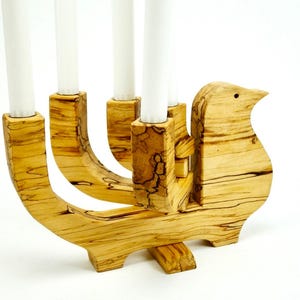 Vintage Scandinavian Wooden Folding Candelabra – 5 Arm Swedish Folk Art Candle Holder, c1970s
