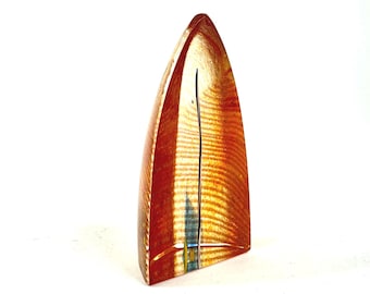 Escultura de barco de cristal Bertil Vallien, Kosta Boda, miniatura de ámbar, vidrio de arte sueco