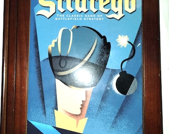 Stratego Classic Game Vintage Collection Wooden Book Box Milton Bradley Complete NOS
