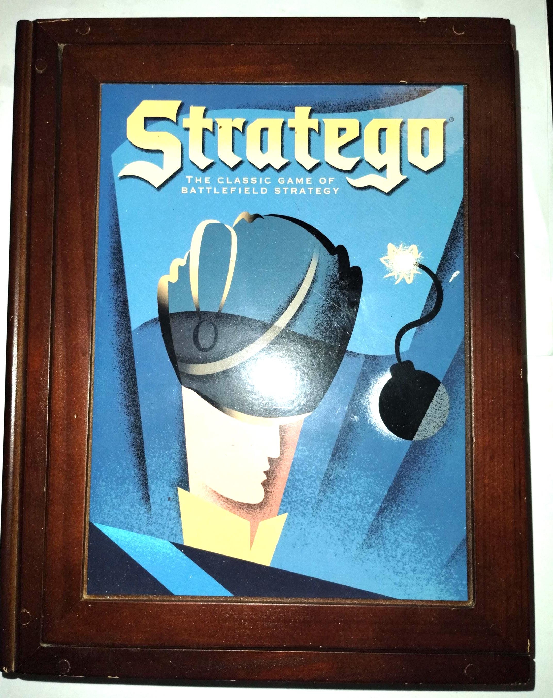 Stratego Classic Game Vintage Collection Wooden Book Box Milton Bradley Complete NOS