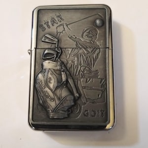 Brand New Star® Refillable Design Emblem Flip Top Lighter Golf