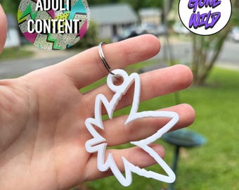 Pot Leaf Keychain, PLA Plastic Keychain