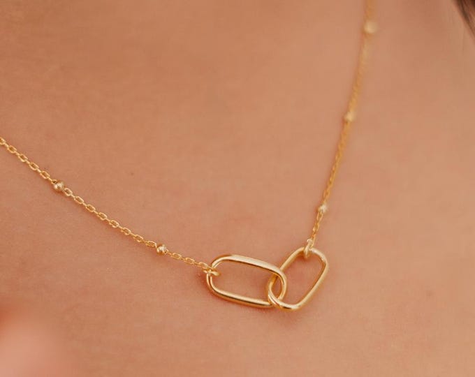 Linked Circle Necklace – Sterling Silver Infinity Necklace, Sister Friendship Jewellery Gift