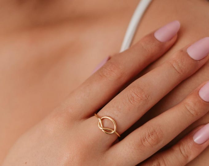 Love Knot Ring – Dainty Silver Jewellery Gift for Her