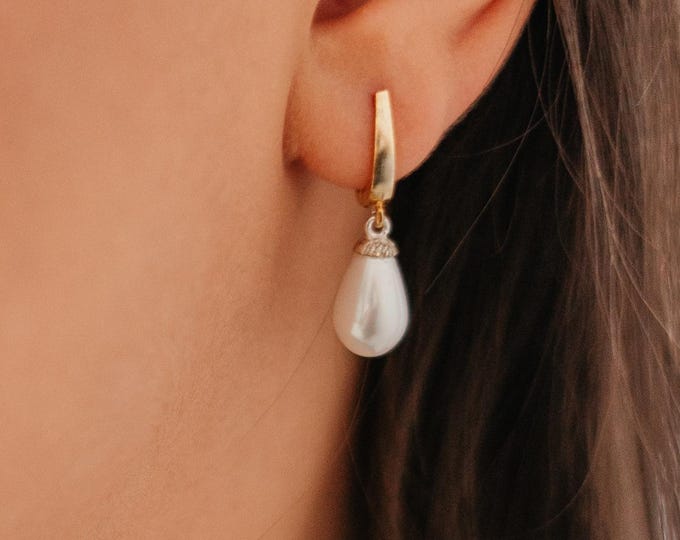 Pearl Drop Earrings – Classic Silver Jewellery Gift for Her